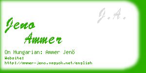 jeno ammer business card